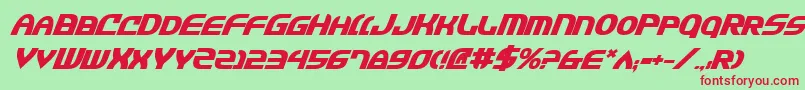 Jannv2bi Font – Red Fonts on Green Background