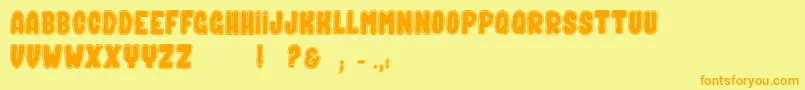 SpiritGhost Font – Orange Fonts on Yellow Background