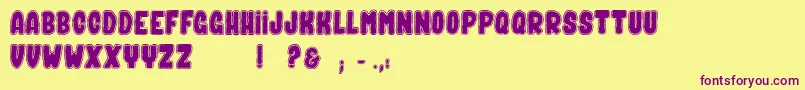SpiritGhost Font – Purple Fonts on Yellow Background