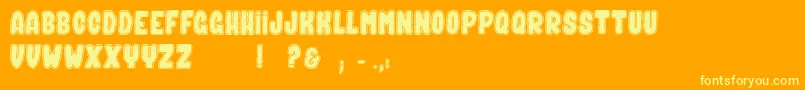 SpiritGhost Font – Yellow Fonts on Orange Background