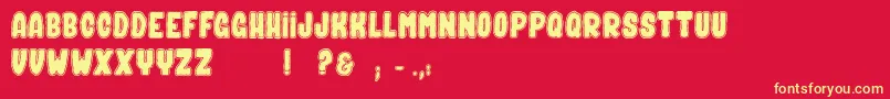 SpiritGhost Font – Yellow Fonts on Red Background
