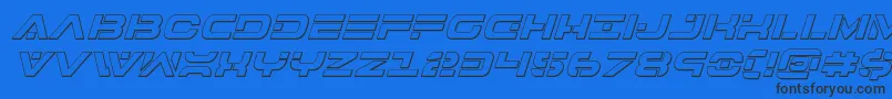 Police 7thservice3Dital – polices noires sur fond bleu