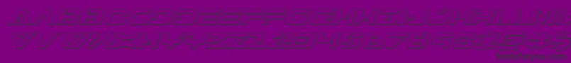 7thservice3Dital Font – Black Fonts on Purple Background