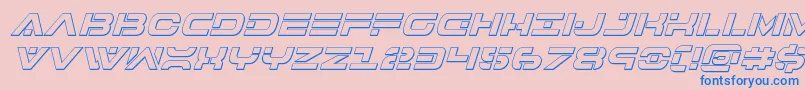 7thservice3Dital Font – Blue Fonts on Pink Background