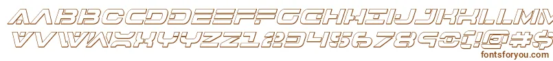 Шрифт 7thservice3Dital – коричневые шрифты на белом фоне