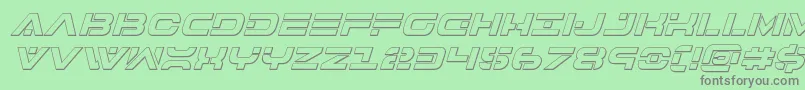 7thservice3Dital-Schriftart – Graue Schriften auf grünem Hintergrund