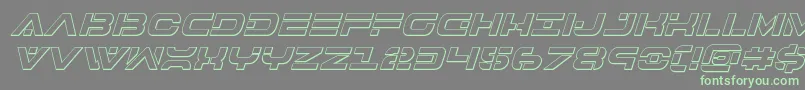 Weitere Informationen zur 7thservice3Dital-Schriftart 7thservice3Dital-Schriftart – Grüne Schriften auf grauem Hintergrund