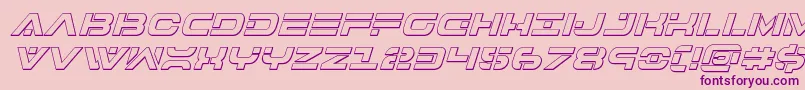 7thservice3Dital Font – Purple Fonts on Pink Background