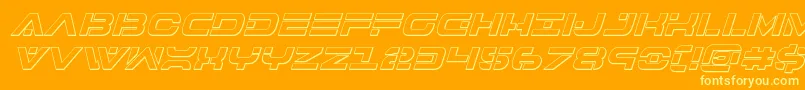 7thservice3Dital Font – Yellow Fonts on Orange Background