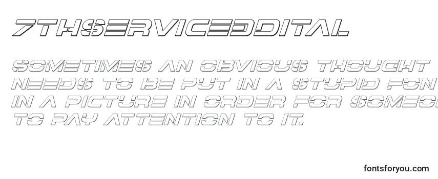 7thservice3Dital Font