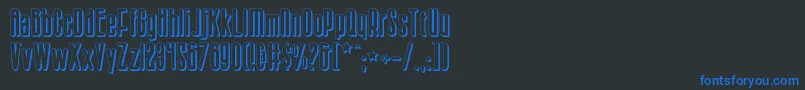 Sisterv2s Font – Blue Fonts on Black Background