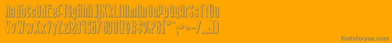 フォントSisterv2s – オレンジの背景に灰色の文字