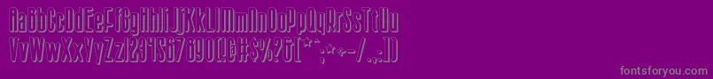 Sisterv2s-Schriftart – Graue Schriften auf violettem Hintergrund