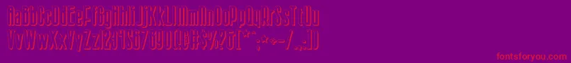 Sisterv2s-Schriftart – Rote Schriften auf violettem Hintergrund