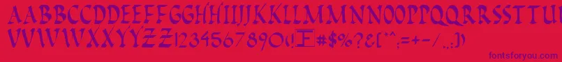 PompeiiCaps Font – Purple Fonts on Red Background
