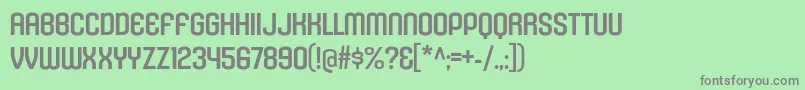 フォントKleptocracyTitlingRg – 緑の背景に灰色の文字