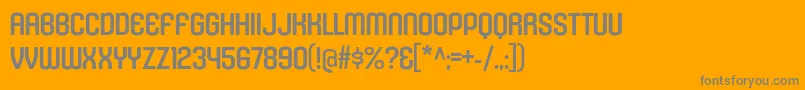 フォントKleptocracyTitlingRg – オレンジの背景に灰色の文字