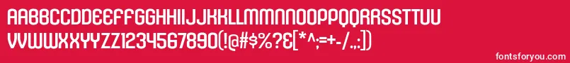 フォントKleptocracyTitlingRg – 赤い背景に白い文字