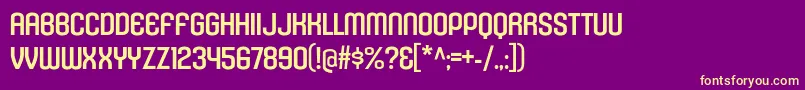 KleptocracyTitlingRg Font – Yellow Fonts on Purple Background