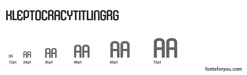 KleptocracyTitlingRg Font Sizes