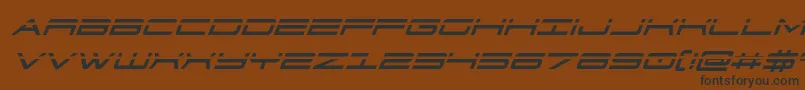 911porschav3laserital Font – Black Fonts on Brown Background