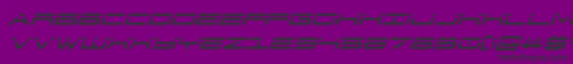 Czcionka 911porschav3laserital – czarne czcionki na fioletowym tle