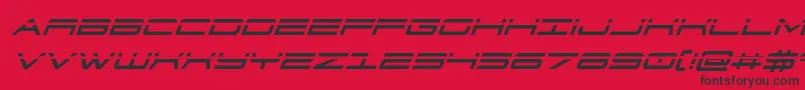 911porschav3laserital Font – Black Fonts on Red Background