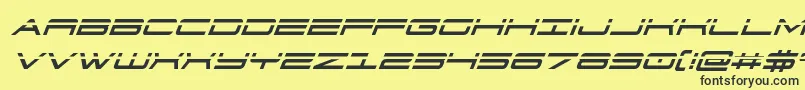 フォント911porschav3laserital – 黒い文字の黄色い背景