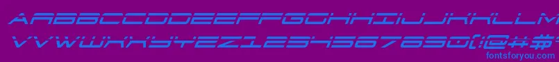 911porschav3laserital Font – Blue Fonts on Purple Background