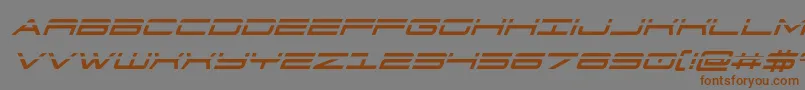 911porschav3laserital Font – Brown Fonts on Gray Background