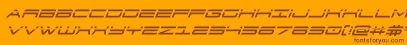 Шрифт 911porschav3laserital – коричневые шрифты на оранжевом фоне