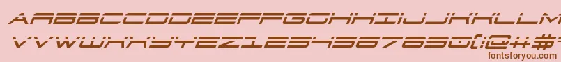 フォント911porschav3laserital – ピンクの背景に茶色のフォント