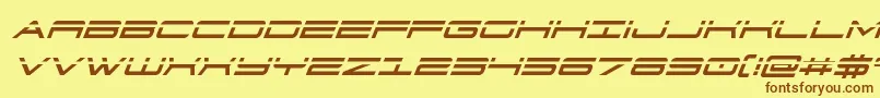 911porschav3laserital Font – Brown Fonts on Yellow Background
