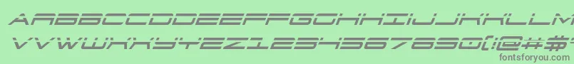 911porschav3laserital-Schriftart – Graue Schriften auf grünem Hintergrund