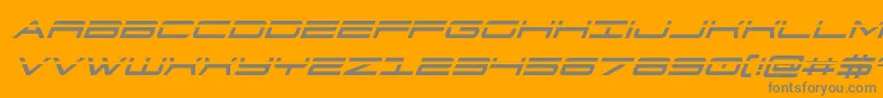 911porschav3laserital Font – Gray Fonts on Orange Background