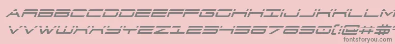 フォント911porschav3laserital – ピンクの背景に灰色の文字