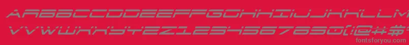 911porschav3laserital-fontti – harmaat kirjasimet punaisella taustalla