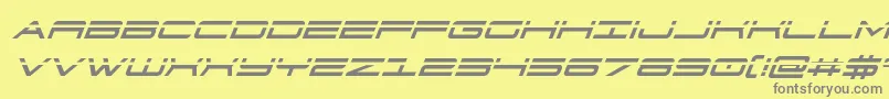 911porschav3laserital-Schriftart – Graue Schriften auf gelbem Hintergrund