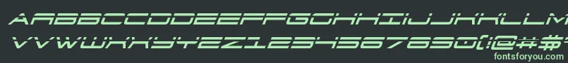 Шрифт 911porschav3laserital – зелёные шрифты на чёрном фоне