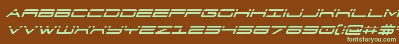 911porschav3laserital Font – Green Fonts on Brown Background