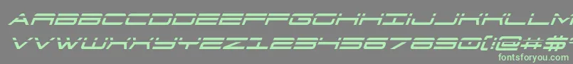 911porschav3laserital Font – Green Fonts on Gray Background