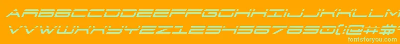 Шрифт 911porschav3laserital – зелёные шрифты на оранжевом фоне