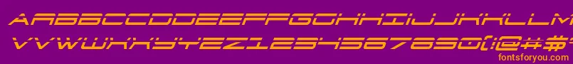 Шрифт 911porschav3laserital – оранжевые шрифты на фиолетовом фоне