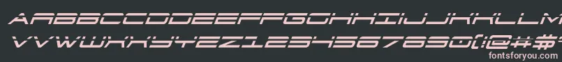 フォント911porschav3laserital – 黒い背景にピンクのフォント