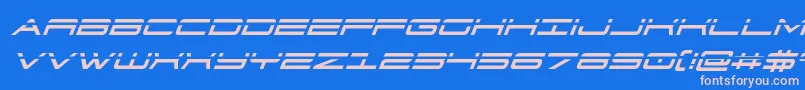 911porschav3laserital-fontti – vaaleanpunaiset fontit sinisellä taustalla