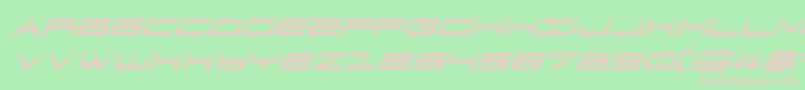 フォント911porschav3laserital – 緑の背景にピンクのフォント