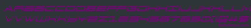 Шрифт 911porschav3laserital – фиолетовые шрифты на чёрном фоне