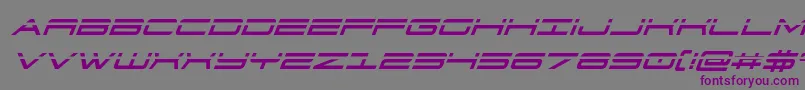 911porschav3laserital Font – Purple Fonts on Gray Background