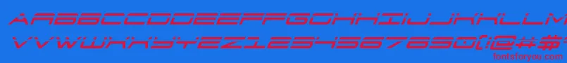 911porschav3laserital-fontti – punaiset fontit sinisellä taustalla