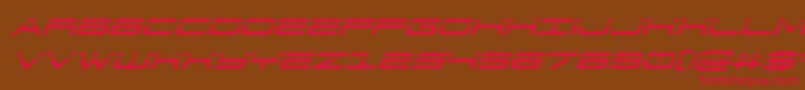 911porschav3laserital-fontti – punaiset fontit ruskealla taustalla